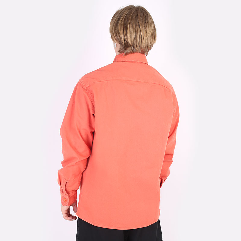 мужская оранжевая рубашка Carhartt WIP Reno Shirt Jac I029424-elba - цена, описание, фото 6